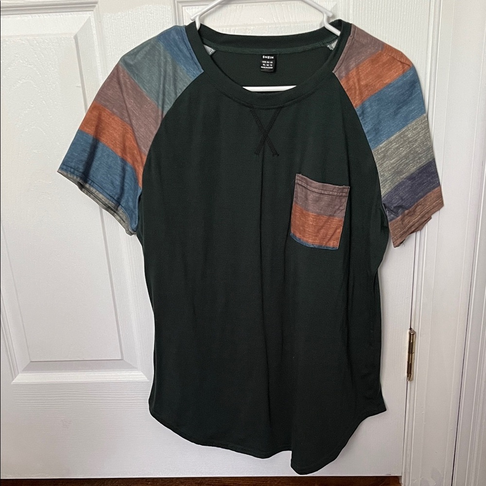 Colorful Raglan Sleeve T-Shirt
